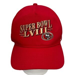 Super Bowl LVII San Francisco 49ers Red Forty Seven Adjustable Baseball Hat